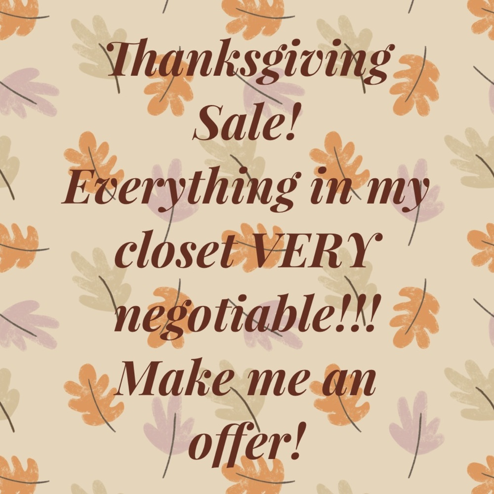 Thanksgiving Closet Sale!